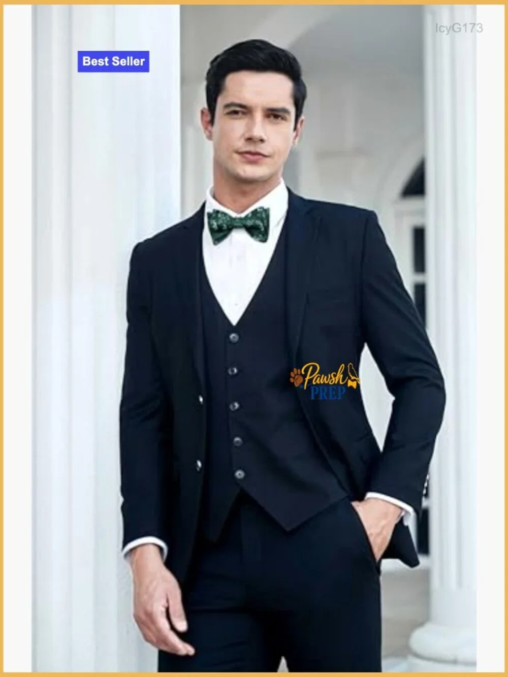 Self-Tie Bow Tie Set with Pocket Square, Silk Blend, Formal Wear